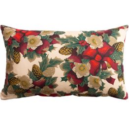 Koristetyyny Home4You WINTER FLOWERS 32x50 cm, nauhakuosi, monivärinen