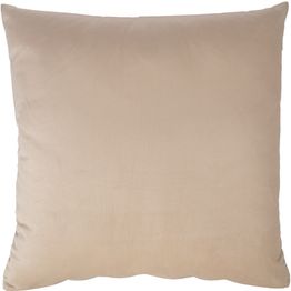 Koristetyyny sametti Home4You NEW 50x50 cm, vetoketjulla, vaaleanbeige