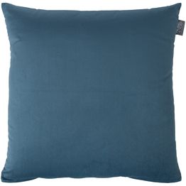 Koristetyyny sametti Home4You NEW 50x50 cm, vetoketjulla, harmaa, sininen