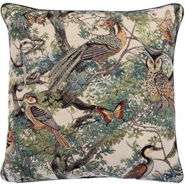 Koristetyyny Home4You HOLLY 45x45 cm, linnut metsässä