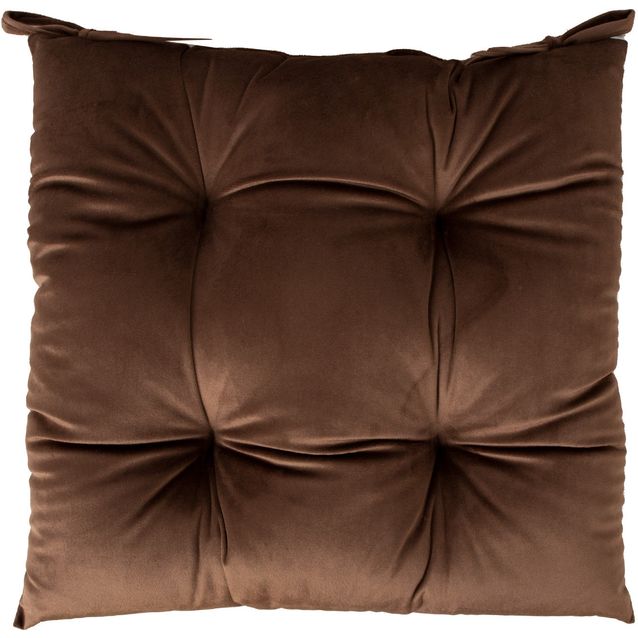 Chair cushion VELVET 40x40cm, brown