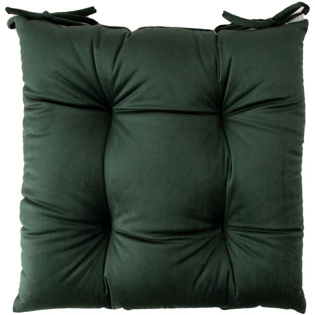 Chair cushion VELVET 40x40cm, dark green