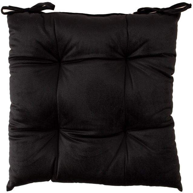 Chair cushion VELVET 40x40cm, black