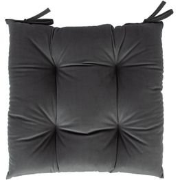 Tuolin pehmuste sametti Home4You NEW 40x40 cm, harmaa
