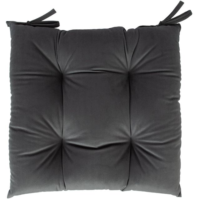 Chair cushion VELVET NEW 40x40cm, grey