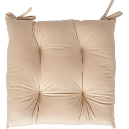 Tuolin pehmuste sametti Home4You NEW 40x40 cm, vaaleanbeige
