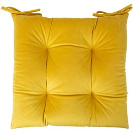 Tuolin pehmuste sametti Home4You 2,40x40 cm, keltainen