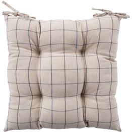 Tuolin pehmuste Home4You LINEN 40x40 cm, pellavanvärinen, neliö