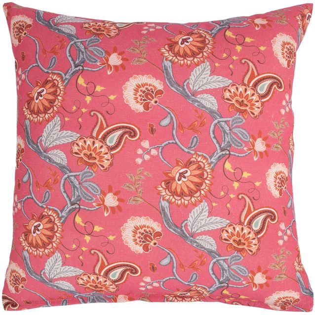 Cushion LONETA 45x45cm, flowers on pink base