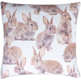 Koristetyyny Home4You HOLLY 45x45 cm, jänikset, beige