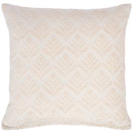 Koristetyyny Home4You TEDDY 45x45 cm, valkoinen, kukkakuosi kuvio, beige