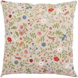 Koristetyyny Home4You HOLLY 45x45 cm, eläimet ja kukat, monivärinen
