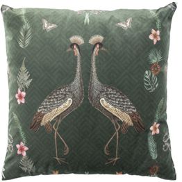 Tyyny Home4You HOLLY 65x65 cm, trooppiset linnut, vihreä