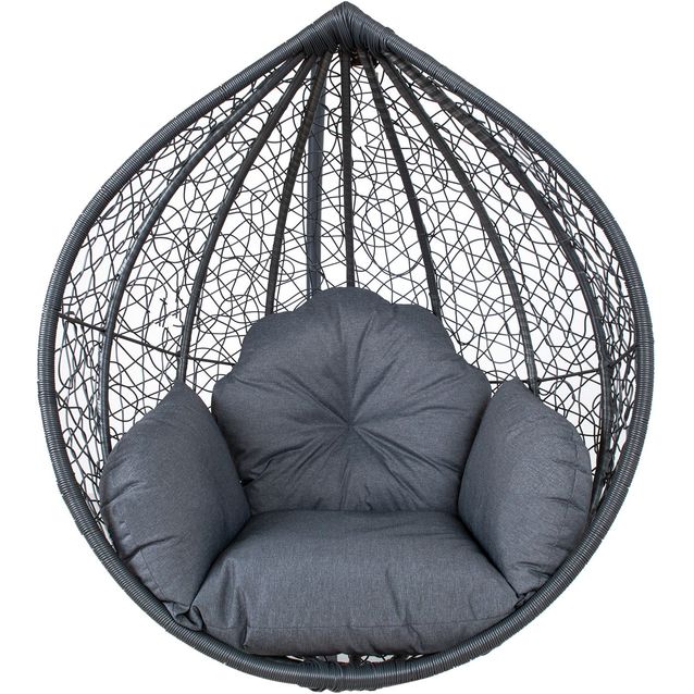 Cushion for hanging chair DROPLET, dark grey