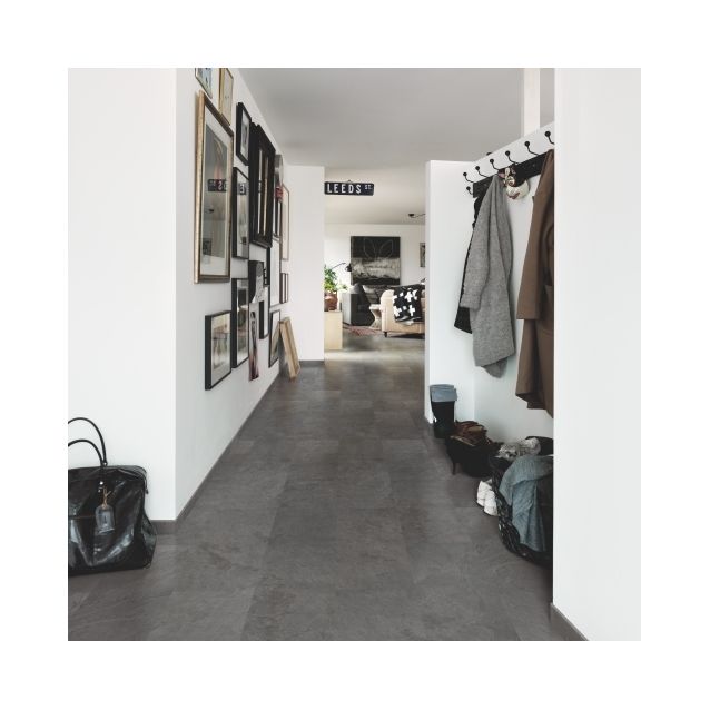 Vinyylilaatta Pergo Aura Pad Pro Black Scivaro Slate, integroitu alusmateriaali