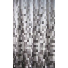 Suihkuverho Duschy Pixlar 180x180 cm harmaa