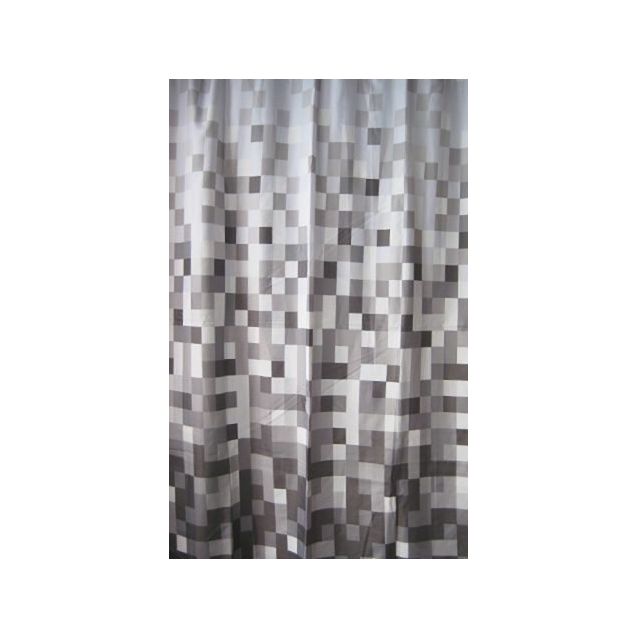 Suihkuverho Duschy Pixlar 180x180 cm harmaa