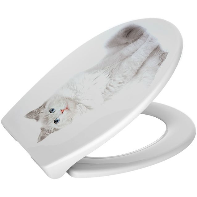 WC-istuinkansi Duschy Kitten pehmeästi sulkeutuva