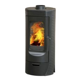 Valurautatakka Plamen Tara, 120m³, 6 kW, musta