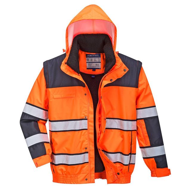 Bombertakki Portwest C466 Hi-Vis 300D oranssi/sininen