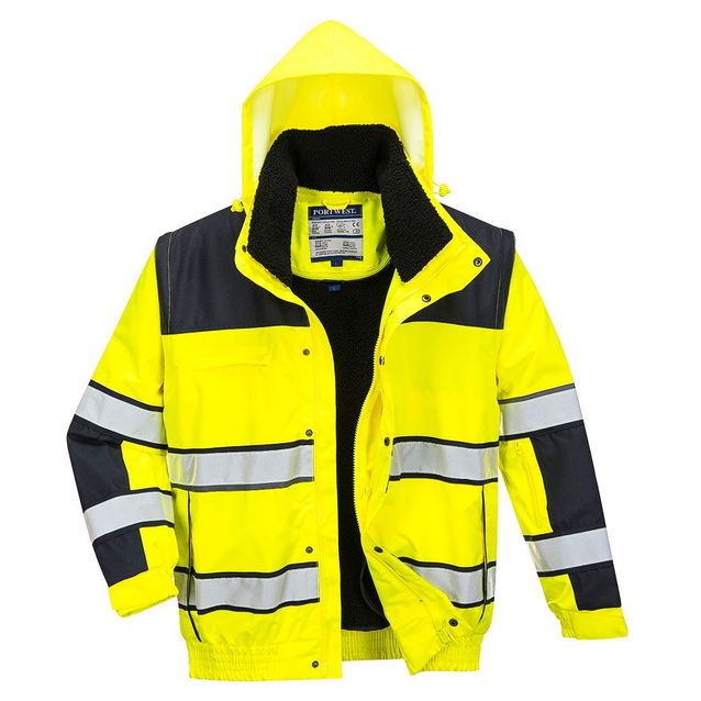 Bombertakki Portwest C466 Hi-Vis 300D keltainen/musta