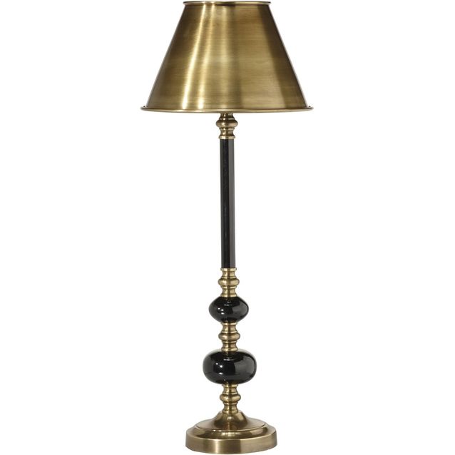 Pöytävalaisin PR Home Abbey, 57cm, musta/messinki