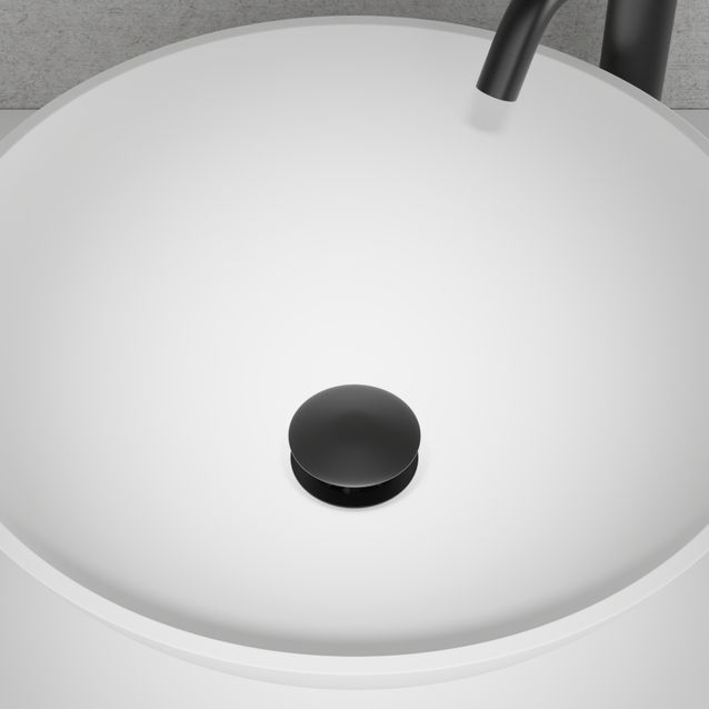 Pohjaventtiili Scandtap Universal Duo Black, pop-up, musta