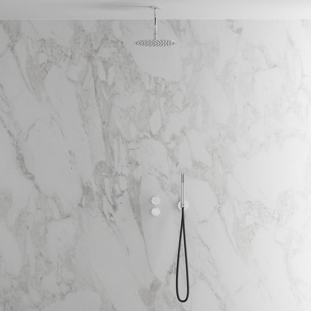 Termostaattihana Scandtap Harmonized 2z Classic, piiloasennettava, ruostumaton teräs