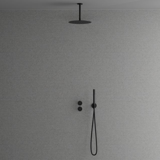 Sadesuihkusetti Scandtap Harmonized 2z Black, piiloasennettava, musta