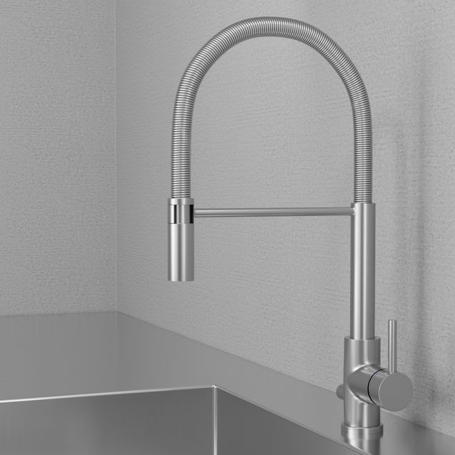 Keittiöhana Scandtap Steel Pro D pesukoneventtiilillä