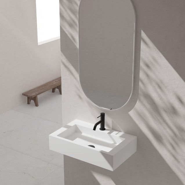 Pesuallaspaketti Scandtap Solid SW 1 Coal, sis. hanan, peilin ja pohjaventtiilin