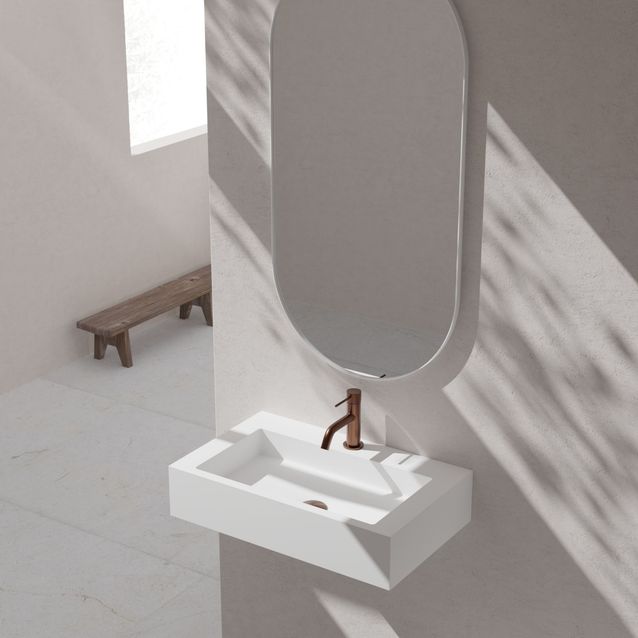 Pesuallaspaketti Scandtap Solid SW 1 Amber, sis. hanan, peilin ja pohjaventtiilin