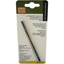 Lehtisahanterät Proxxon Super-Cut nro 9 puulle 12kpl