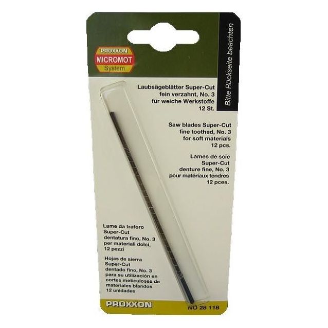Lehtisahanterät Proxxon Super-Cut nro 3 12kpl