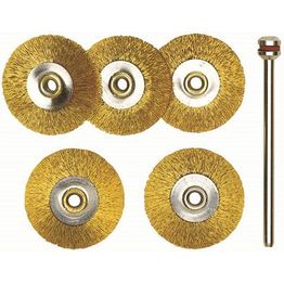 Harjasarja porakoneelle Proxxon 28962, messinkiharjat, 22mm, 5 kpl