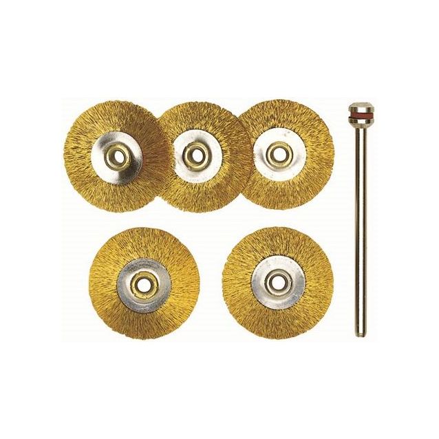 Harjasarja porakoneelle Proxxon 28962, messinkiharjat, 22mm, 5 kpl