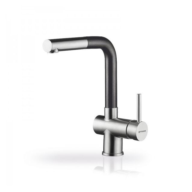 Keittiöhana Pyramis Capriccio, ulosvedettävä juoksuputki, L-juoksuputki, musta