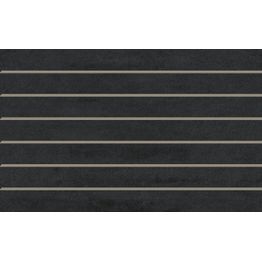 Seinälaatta Laattapiste LPC Minimal Nero Precut, 25x40cm, lasitettu kaakeli, tasapintainen, matta, valesauma