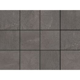 Lattialaatta Laattapiste Collection LPC Nevada Taupe, 10x10cm, lasitettu klinkkeri, tasapintainen, matta, 30x40cm liimatäpläarkilla