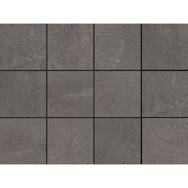 Lattialaatta Laattapiste Collection LPC Nevada Taupe, 10x10cm, lasitettu klinkkeri, tasapintainen, matta, 30x40cm liimatäpläarkilla