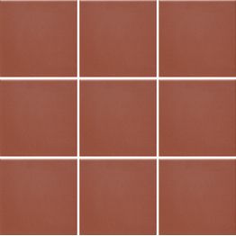 Lattialaatta Pukkila Natura tiilenpunainen matta tasapintainen 96x96 mm lasikuituverkossa