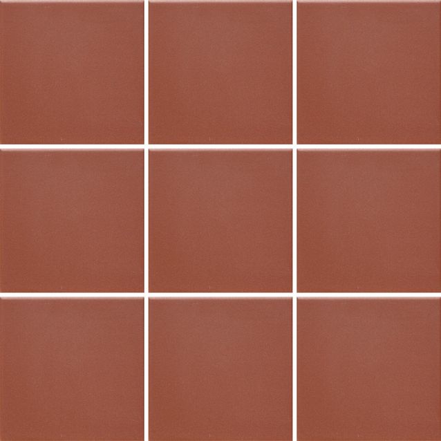 Lattialaatta Pukkila Natura tiilenpunainen, matta, tasapintainen, 96x96mm, lasikuituverkossa