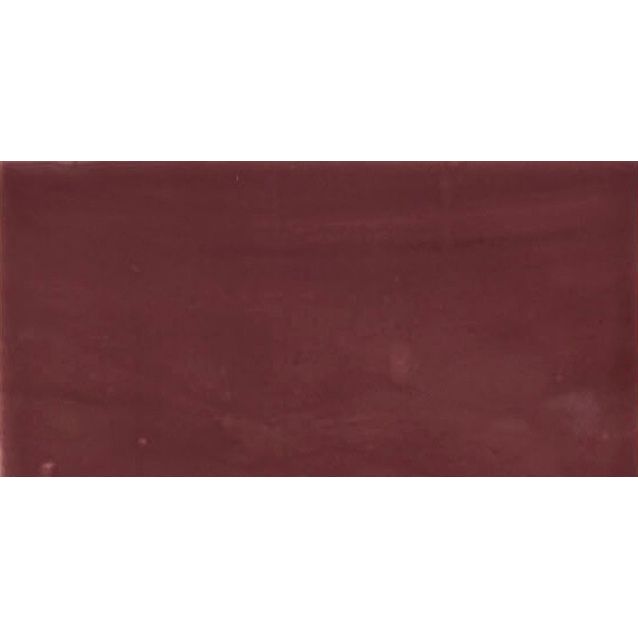 Seinälaatta Pukkila New Zellige Burgundy, kiiltävä, strukturoitu, 65x130mm