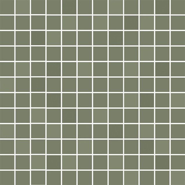 Mosaiikkilaatta Pukkila Mosaico Porcelanico Green, himmeä, sileä, 25x25mm