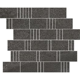 Mosaiikkilaatta Pukkila Landstone Anthracite Pave himmeä sileä 298x298 mm