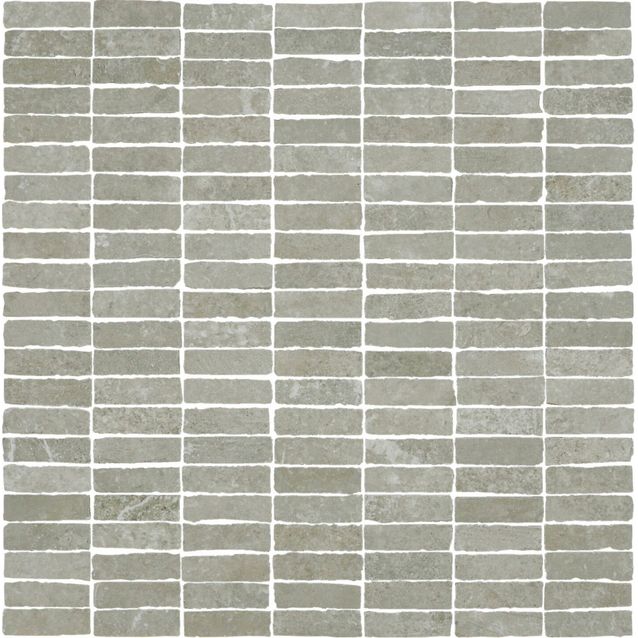 Mosaiikkilaatta Pukkila Stonemix Grey mattoncino, himmeä, sileä, 14x43mm
