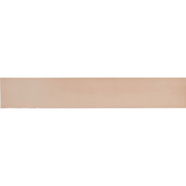 Seinälaatta Pukkila Manacor Blush Pink, kiiltävä, strukturoitu, 6.5x40cm