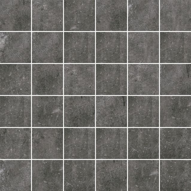 Mosaiikkilaatta Pukkila Stonemix Anthracite, himmeä, sileä, 50x50mm