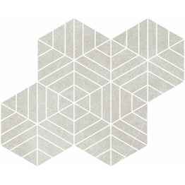 Mosaiikkilaatta Pukkila Ease Esagona T72 Light Grey matta sileä