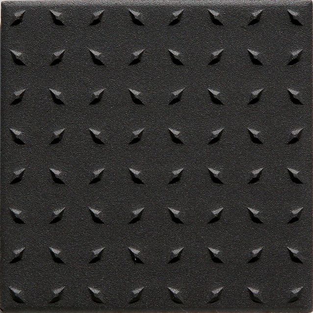 Lattialaatta Pukkila Natura Musta, himmeä, struktuuri, dd, 96x96mm